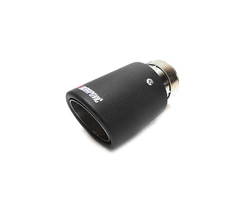 Универсальная насадка на глушитель Akrapovic одинарная, скошенная, пустая, диаметр выхода 89мм фото