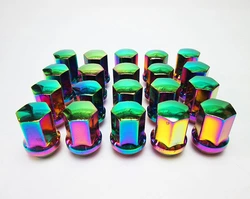 Комплект колесных гаек M12x1.25 радужный хром фото